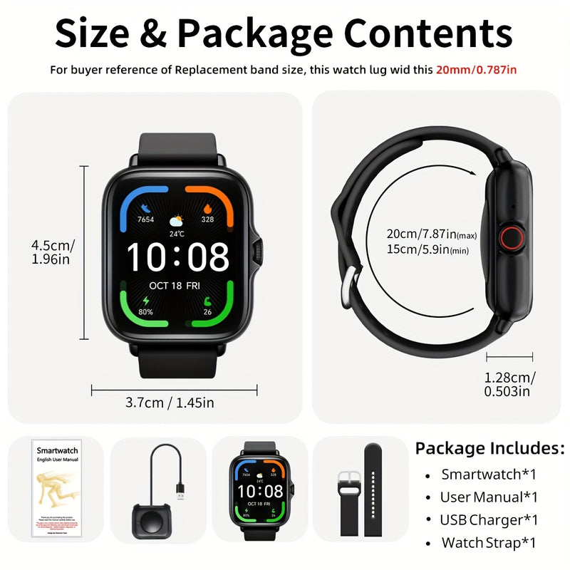 ⌚ Reloj Inteligente Deportivo 4,65” – Llamadas, Mensajes y Monitoreo de Salud | Entrega GRATIS 💵 Pago al Recibir