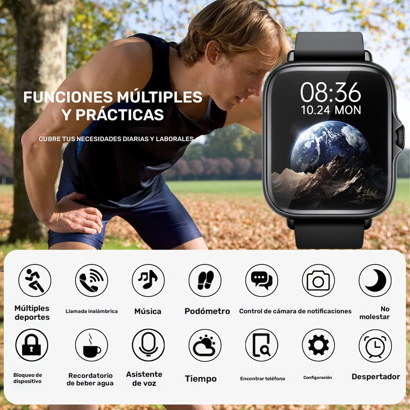 ⌚ Reloj Inteligente Deportivo 4,65” – Llamadas, Mensajes y Monitoreo de Salud | Entrega GRATIS 💵 Pago al Recibir